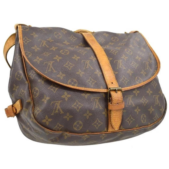 LOUIS VUITTON SAUMUR 35 MESSENGER SHOULDER BAG MONOGRAM M42254 AR9001 164144 - Picture 4 of 17